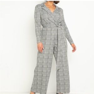Eloquii Wide Leg Jumpsuit with Lapel